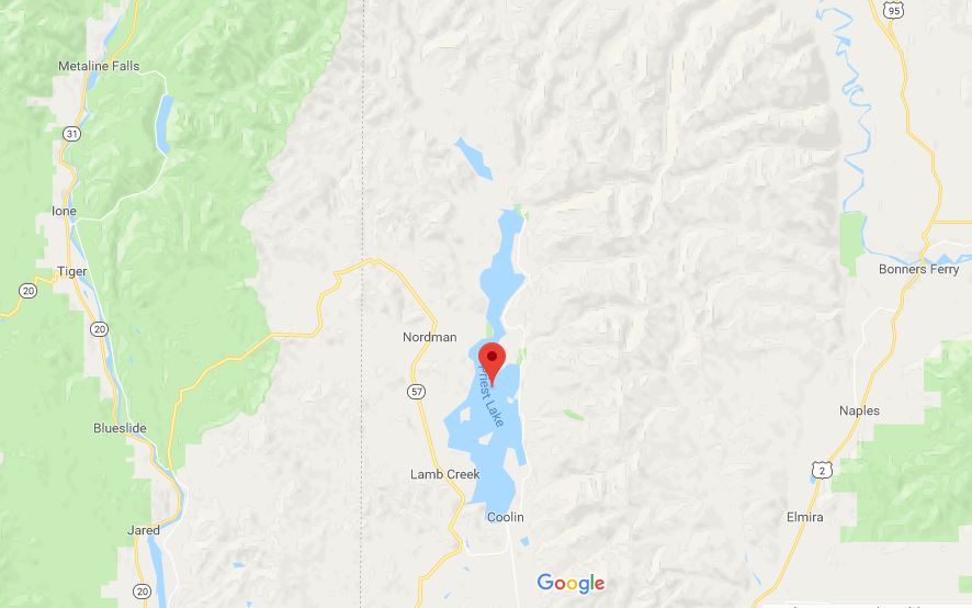 Priest lake Idaho map