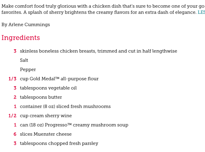 betty crocker chicken recipe