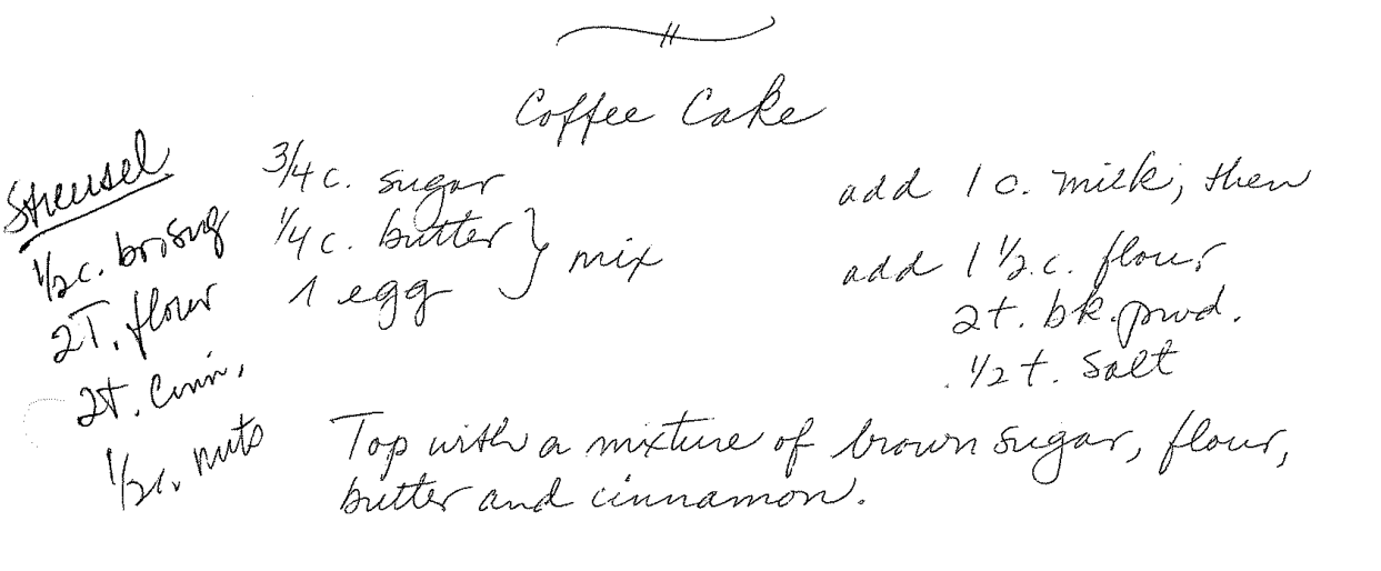 Betty crocker coffee cake recipe