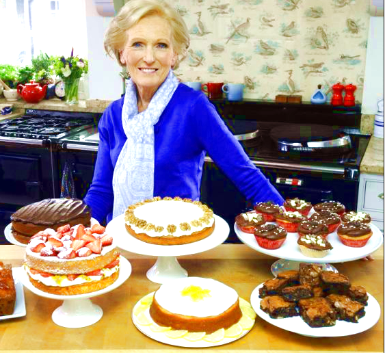 Mary Berry with cakes