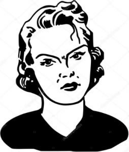 retro woman clipart