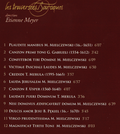 mielczewski track list
