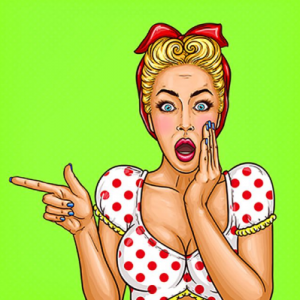 suprised woman clipart