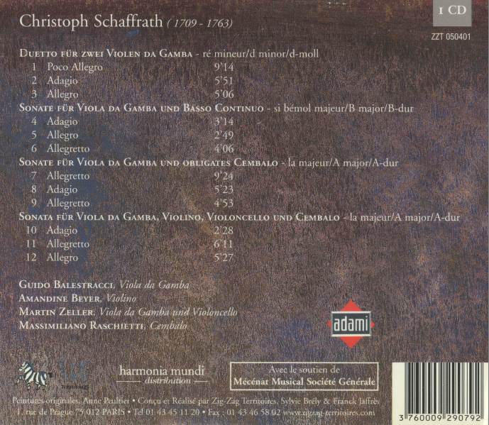 Schaffrath CD verso