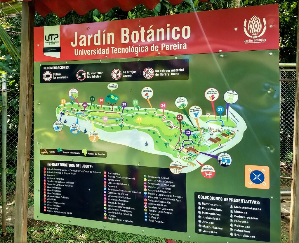 Pereira botanical garden map