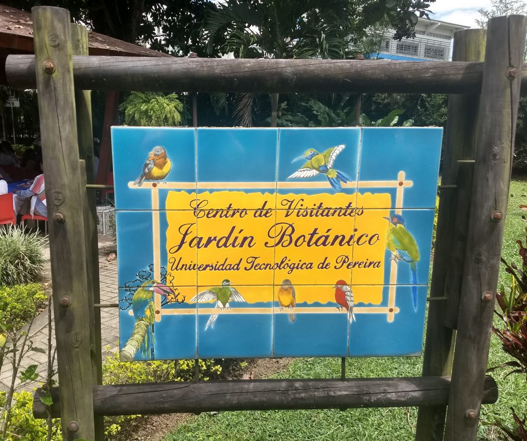 Entrance sign, Pereira Botanical Garden