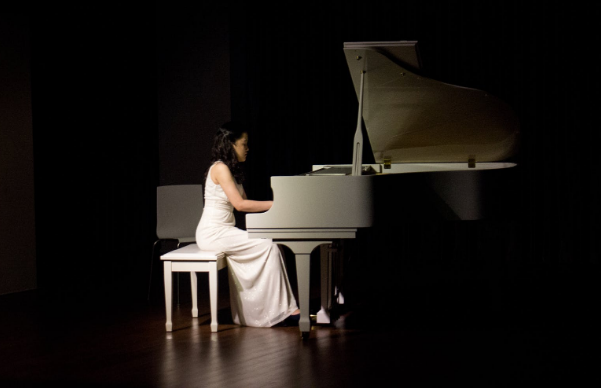 woman at piano